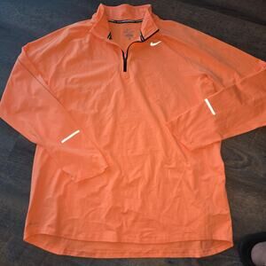 Nike Dri-Fit Element Half Zip Running Shirt Orange XL